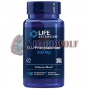 D-Phenylalanine, [Фенилаланин] (500 мг x 100 капс), Life Extension