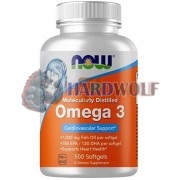 Omega-3 [Molecularly Distilled] (500 шт по 1000 мг), NOW Foods