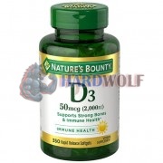 Vitamin D3 [50 mcгр x 2000 IU] (350 шт), Nature's Bounty