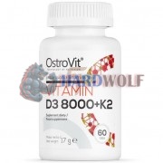 Vitamin D3 [8000 IU] + K2 [200 mcg] (60 шт), OstroVit