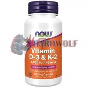 Vitamin D3 & K2 (120 шт), NOW Foods