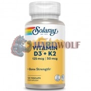 Vitamin D3 + K2 (120 шт), Solaray