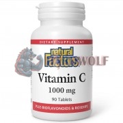 Vitamin C [Plus Bioflavonoids & Rosehips] (90 шт по 1000 мг), Natural Factors