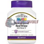 Resveratrol x Red Wine Extract (90 шт), 21st Century