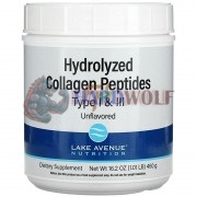 Hydrolyzed Collagen Peptides [Type I & III] (460 гр: 46 порций), Lake Avenue Nutrition