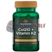 CoQ10 + Vitamin K2 (60 шт), Swanson